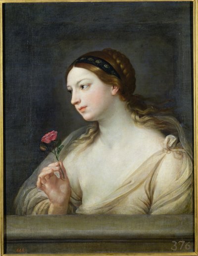 Mädchen mit einer Rose von Guido Reni